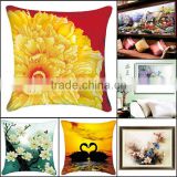 Wholesale Price Handmade Home Decor Multicolor Flower Pattern Cotton Cross Stitch Cushion Kits Square Throw Pillow