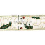 Yellow Golden Tree Pattern Organza Ribbon For Christmas Decoration 5.0cm thumbnail-3