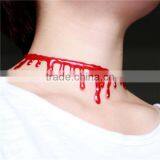 Silicone Halloween Blood Choker Necklace Red 31.5cm Long thumbnail-2