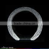 Optic Crystal Glass Round Blank Iceberg Block For Souvenirs Office Decoration JKC-0081 thumbnail-3