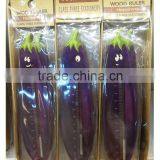 Novel Promotional Cute Creative Customs Eggplant Carrot Donut Shape Wooden Ruler thumbnail-3
