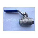 4\'\' 1000WOG 2PC Stainless Steel Ball Valves , Female Threaded End Hand Operated Ball Valve