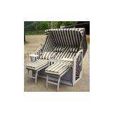 Outdoor Beach / Pool / Garden White Roofed Beach Chair & Strandkorb thumbnail-1