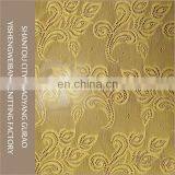 High Quality Cheap Yellow Knitted Stretch Liturgical Lace Fabric thumbnail-1
