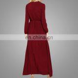 China OEM Supplier Muslim Casual Clothing Cheap Beautiful Embroidery Islamic Women Abaya Customized Turkey Dress thumbnail-5