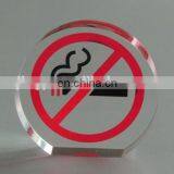 Square White Acrylic Sign Holder Folding Acrylic no Smoking Sign Stand thumbnail-2