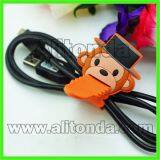Custom Soft Cartoon Figure Animal Flower Food Cable Tidy thumbnail-2