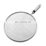 Stainless Steel Fine Mesh Splatter Screen With Handle