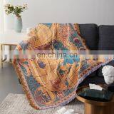 RAWHOUSE Woven Jacquard Throw Blanket Cotton Couch Cover Sofa Cover Home Decorative Cotton Throws Woven thumbnail-4