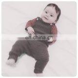 Latest Design Pink Knitted Jumpsuits 100% Cotton Kid Girl Knitted Pants On SALE 2020 Knitted Overall thumbnail-3