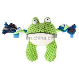 animal stuffed with long legs cotton rope dog chew plush toy