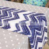 2019 Best Amazon Seller Wave Blue Digital Printed Modern Table Runner for Home Decoration thumbnail-4