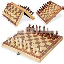2021 High Quality Large Magnetic Wooden Folding Chess Sets Children'S Educational Board Game Chess Pieces