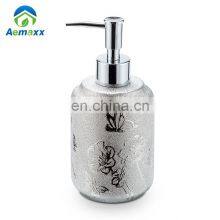 Round Shape Waste Bin Ceramic Silver Chrome Plated Dust Bin Trash Bin thumbnail-2