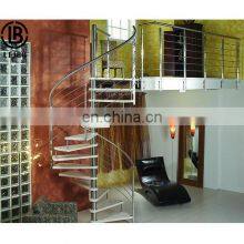 Indoor Modern Steel Structure Sprial Staircase for Small Space