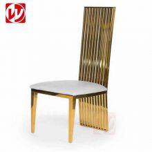 Wholesale Banquet Furniture Event Party Rental Used High Back Gold Stainless Steel Wedding Chairs