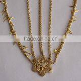 2015New Tassel ShanZuan Flower Leaves Women Hair Accessories Made in China thumbnail-2