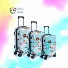 Wholesale Customized ABS PC Hard Shell 20/24/28 Inch Printed Luggage Luxury Design Travel Bags Suitcase Set 3PCS thumbnail-4