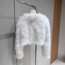 New Fox Fur Car Stripe Fur Coat, Women's Encrypted Thick Fur Coat, Short, Small, Young thumbnail-2