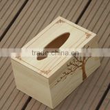 wholesale decoration natural wood storage tissue box