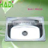 Single Bowl Big Bowl Used Kitchen Matt Finished Stainless Steel Sinks HD6348 thumbnail-2