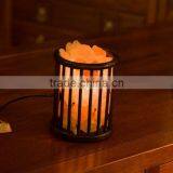 Himalayan Natural Rock Wood Art Salt Lamp