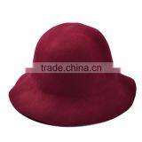 New Arrival Casual Vintage Elegant Lady Women Wide Brim Fedora Real Wool Hat thumbnail-3