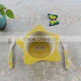 Bamboo Fibre Biodegradable Kids Bowl Multi-Color Cartoon Bowl thumbnail-3