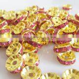 10mm Gold Crysta Spacer Beads! Loose Round Spacers thumbnail-1