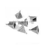 20x13mm Antique Silver Triangle Metal Pyramid Charms