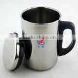 #410/201 SS Double-layer Creative Stainless Steel Thermal Cup/office Mug thumbnail-5