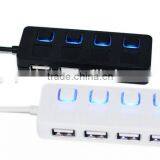 USB 2.0 Hub With 4 Ports and Individual LED Switch Power thumbnail-2