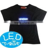 led clock T-shirt,LED message t-shirt