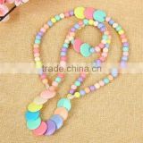 Fashion charm jewelry candy color diy acrylic children necklace