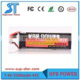 Lipo Battery 7.4v 35c 3300mah 2s for RC Quadcopter Supplier's Choice thumbnail-2