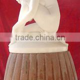 Thinking Nude Statue Woman Statue Sculpture White Marble For Home, Garden