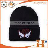 Customized Winter Hat Knitted Hat Beanies 100% Polyester thumbnail-4