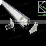 V Shape Aluminum LED Extrusion Channel Profile For LED Strips With Cover