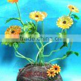 Polyresin Flower Solar Light For Garden Decoration Craft