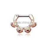 Septum Clicker Tribal Tetra Septum Ring Jewelry thumbnail-1
