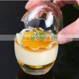 Egg Shape Empty Glass Bottle for Pudding thumbnail-1