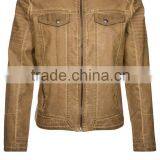 2014 new style! Washed Men's faux leather jacket