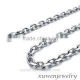 Womens High Polished Small o Shape Flat 316l Stainless Steel Link Chain