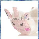 Fluffy Bunny Knitted Kids Winter Earmuffs With Glitter Nose and 3D Ears thumbnail-3