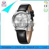 Genuine Leather Band Vogue Design Luxury Lady Watch With Diamonds