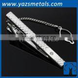 silver plated metal clip on tie clip hardware