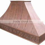 Island Mounted Large Kitchen Hood in Copper thumbnail-1
