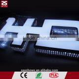 Acrylic LED Back-lit Channel Letter Sign-surface Illuminated Stainless Steel Side With Bottom Holes