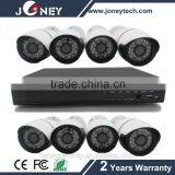 8 Pcs 1mp Waterproof IR Bullet IP POE Camera H.264 8ch POE NVR Kit