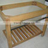 ADA Hotel Bathroom Vanity With Wood Shelf thumbnail-4